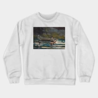 Sketch for Hound and Hunter by Winslow Homer Crewneck Sweatshirt